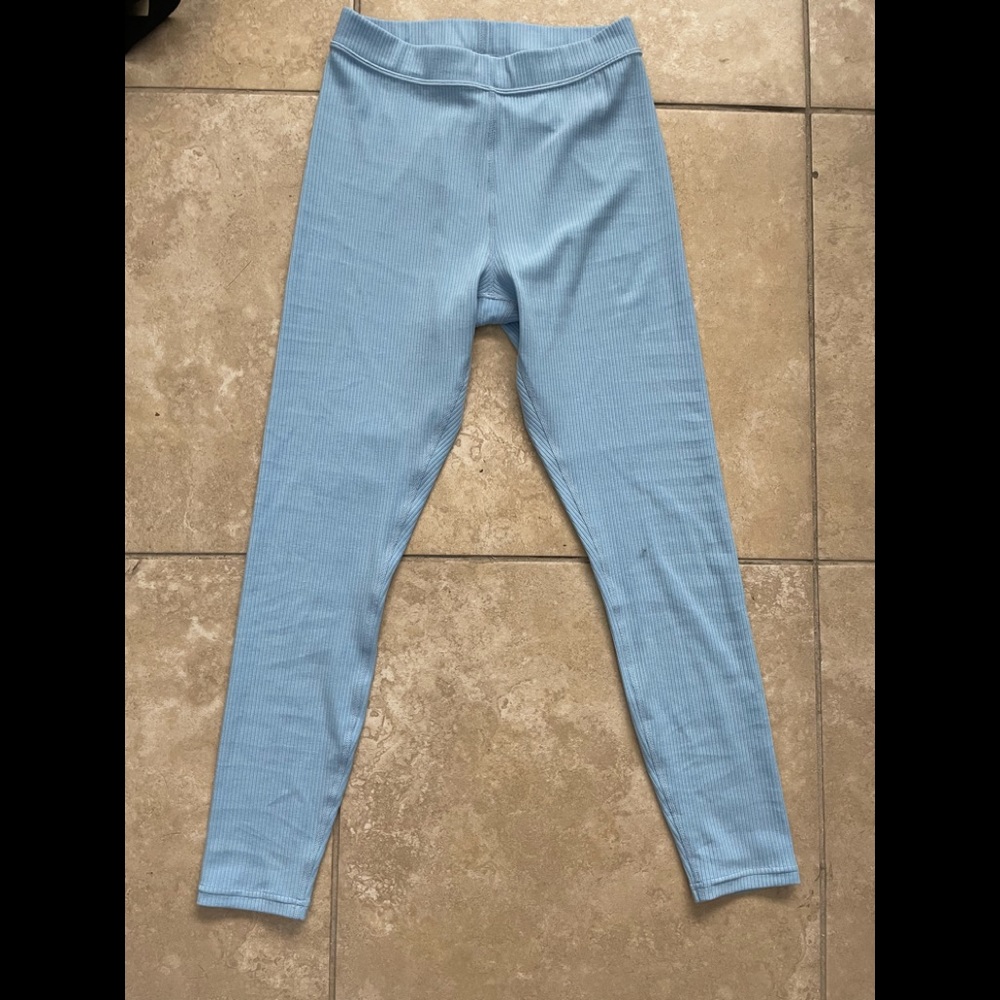 Ribbed high-waist 7/8 blissful legging blue skies Small